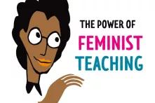 Illustration: Kopf mit Schriftzug- The Power of Feminist Teaching